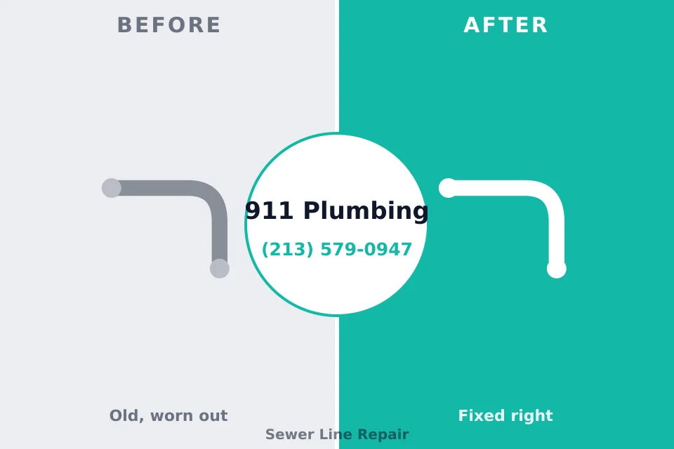 Before and after: plumbing repair Waterman, IL